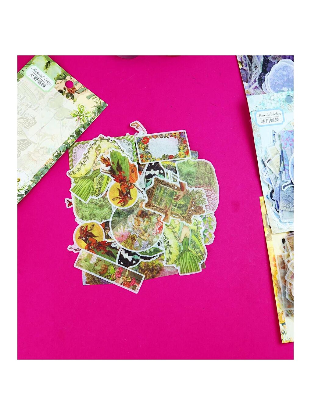 Scrapbook Uyumlu 100'lü Retro Sticker Paketi – Vintage Tarz Bm-1778-3