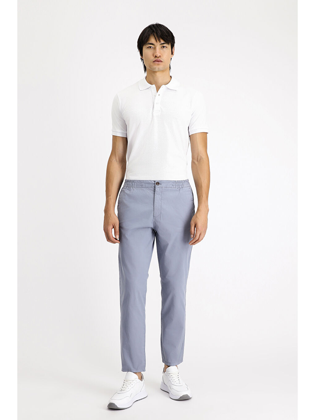 Mavi Regular Fit Beli Lastikli Elastanlı Kanvas / Chino Pantolon-1