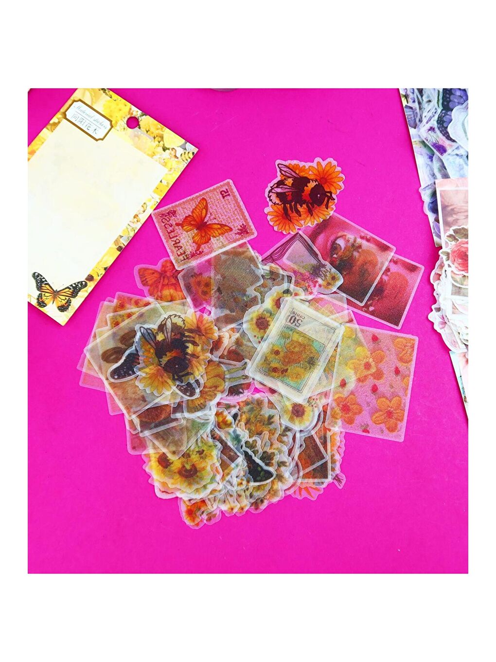 Scrapbook Uyumlu 100'lü Retro Sticker Paketi – Vintage Tarz Bm-1778-4