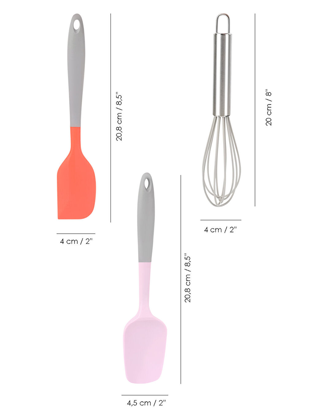 Karışık 3 Parça Silikon Spatula Seti-5