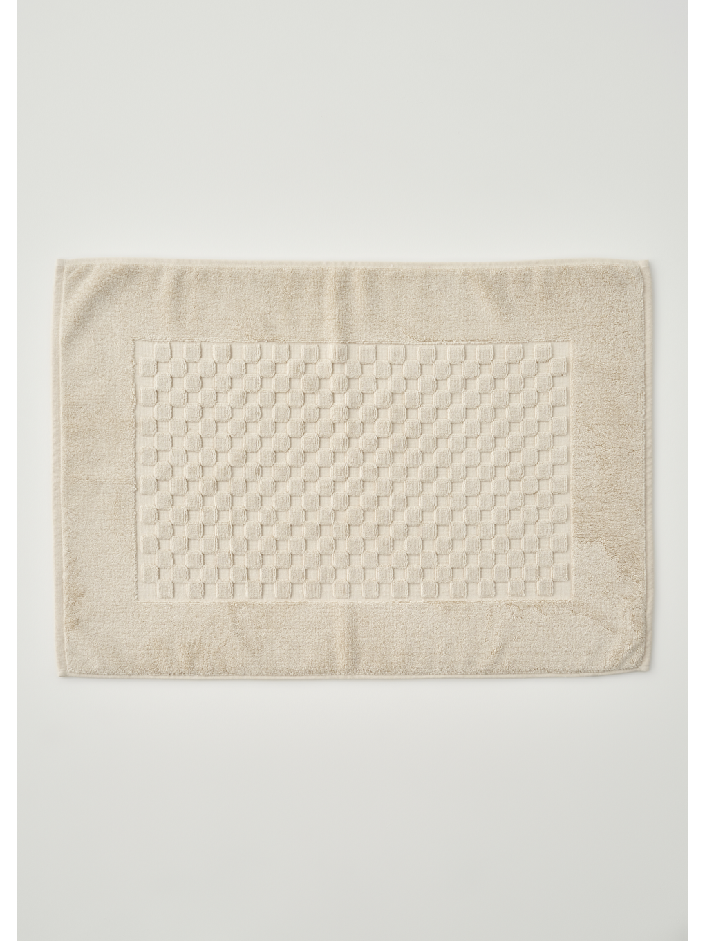 Lumi Jakarlı Ayak Havlusu Ekru (50x70 Cm)