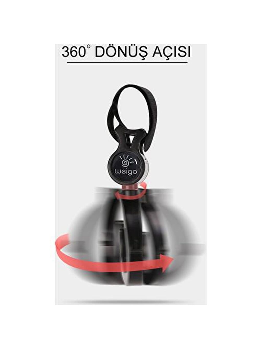 Döner Başlıklı Puset Kancası - Bebek Arabası Askı Aparatı Siyah-1