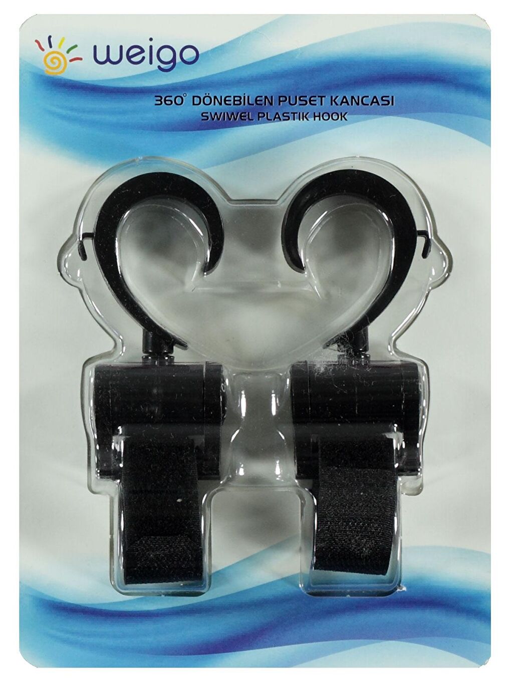 Döner Başlıklı Puset Kancası - Bebek Arabası Askı Aparatı Siyah-4