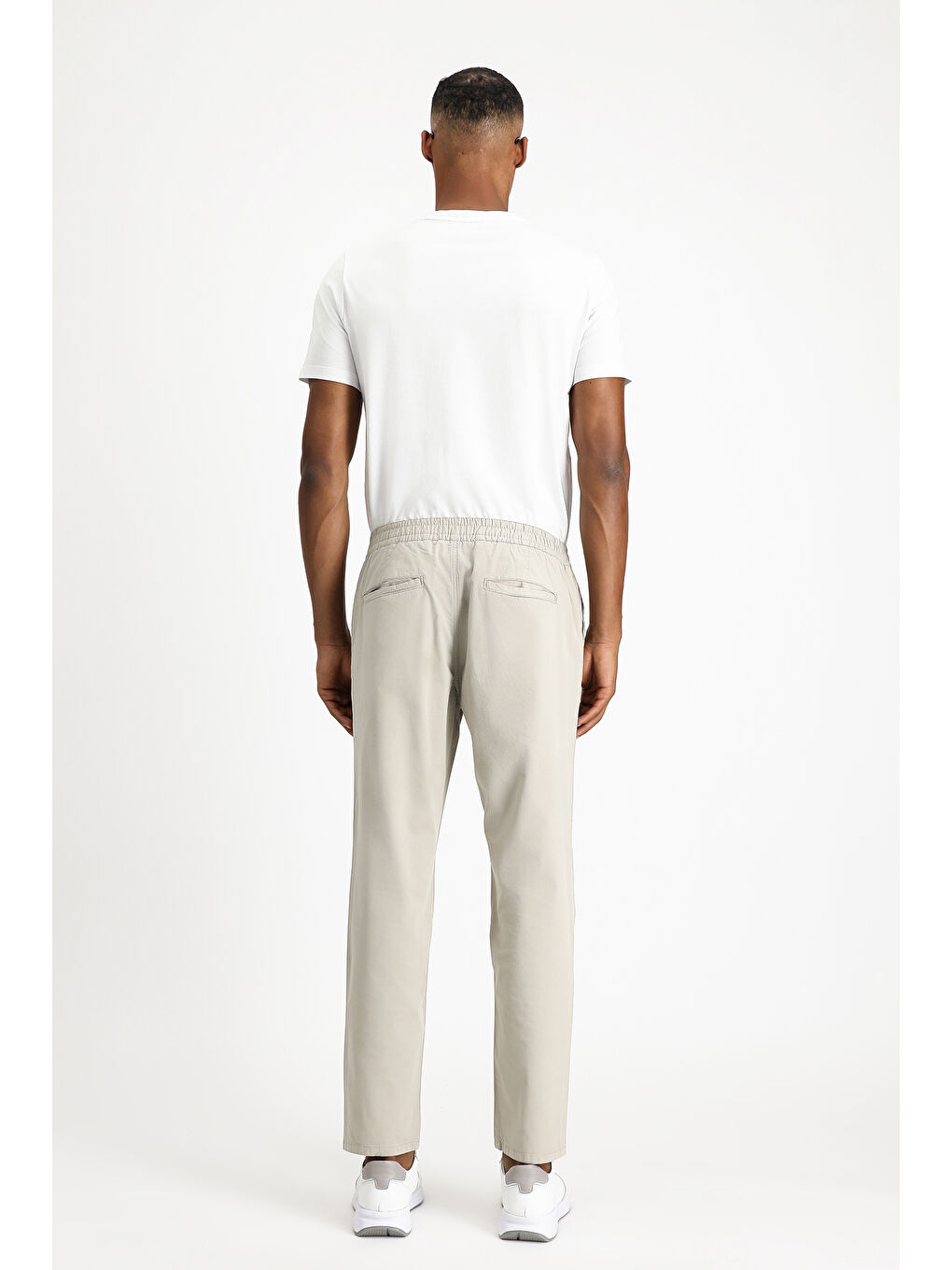 Kahverengi Regular Fit Beli Lastikli Elastanlı Kanvas / Chino Pantolon-4