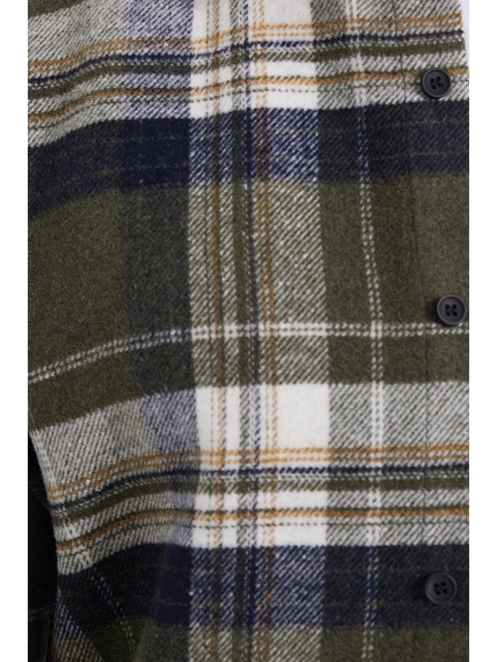 Haki Erkek Slim Fit Dar Kesim Kareli Kışlık Oduncu Gömlek-4