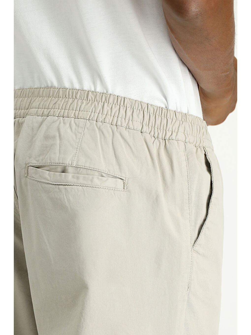 Kahverengi Regular Fit Beli Lastikli Elastanlı Kanvas / Chino Pantolon-5