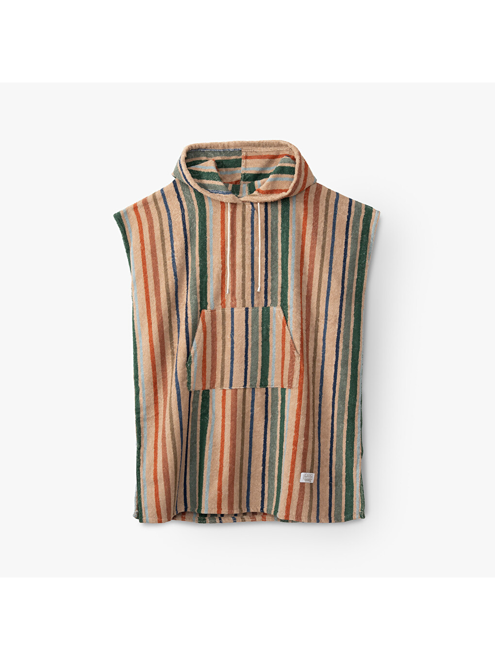 Karışık Stripe Earth Unisex Sörfçü Pançosu Renkli Standart-2