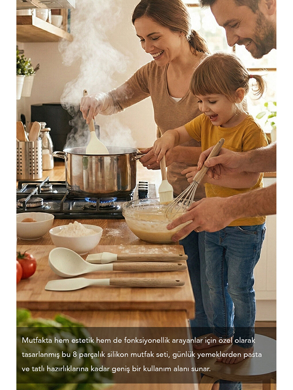 Bej 9 Parça Silikon Servis Seti-2
