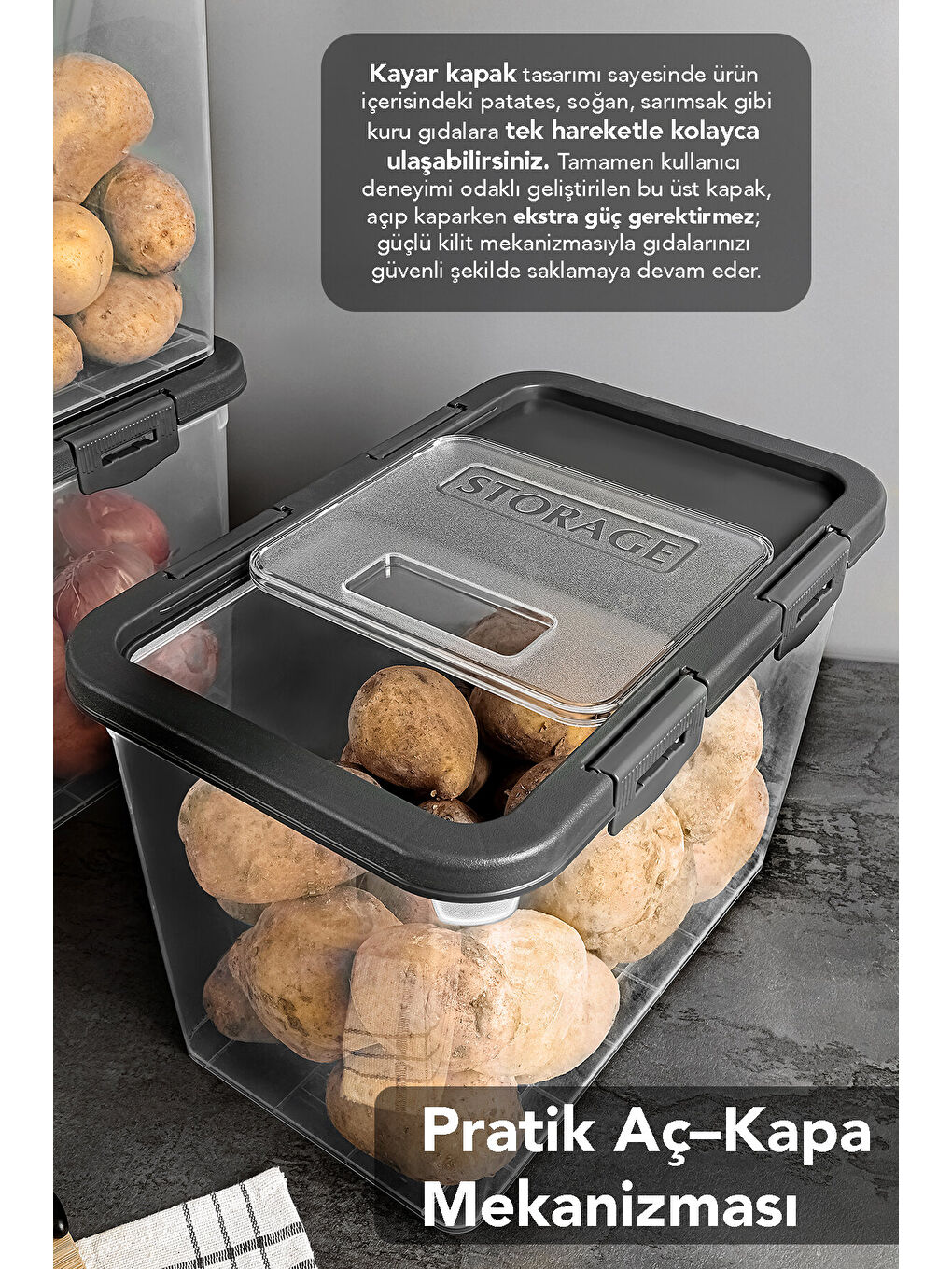 Renksiz 1 Adet Saklama Kabı 15 l-1