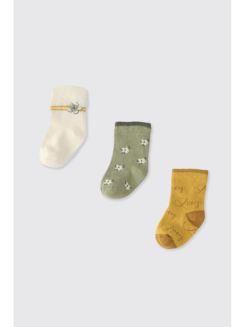 Karışık Kız Bebek 3'lü Soket Çorap