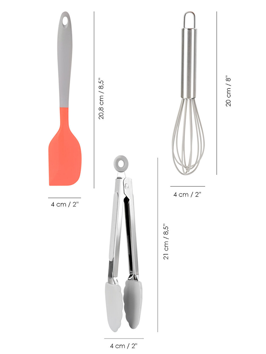 Karışık 3 Parça Silikon Yemek Hazırlık Seti-5