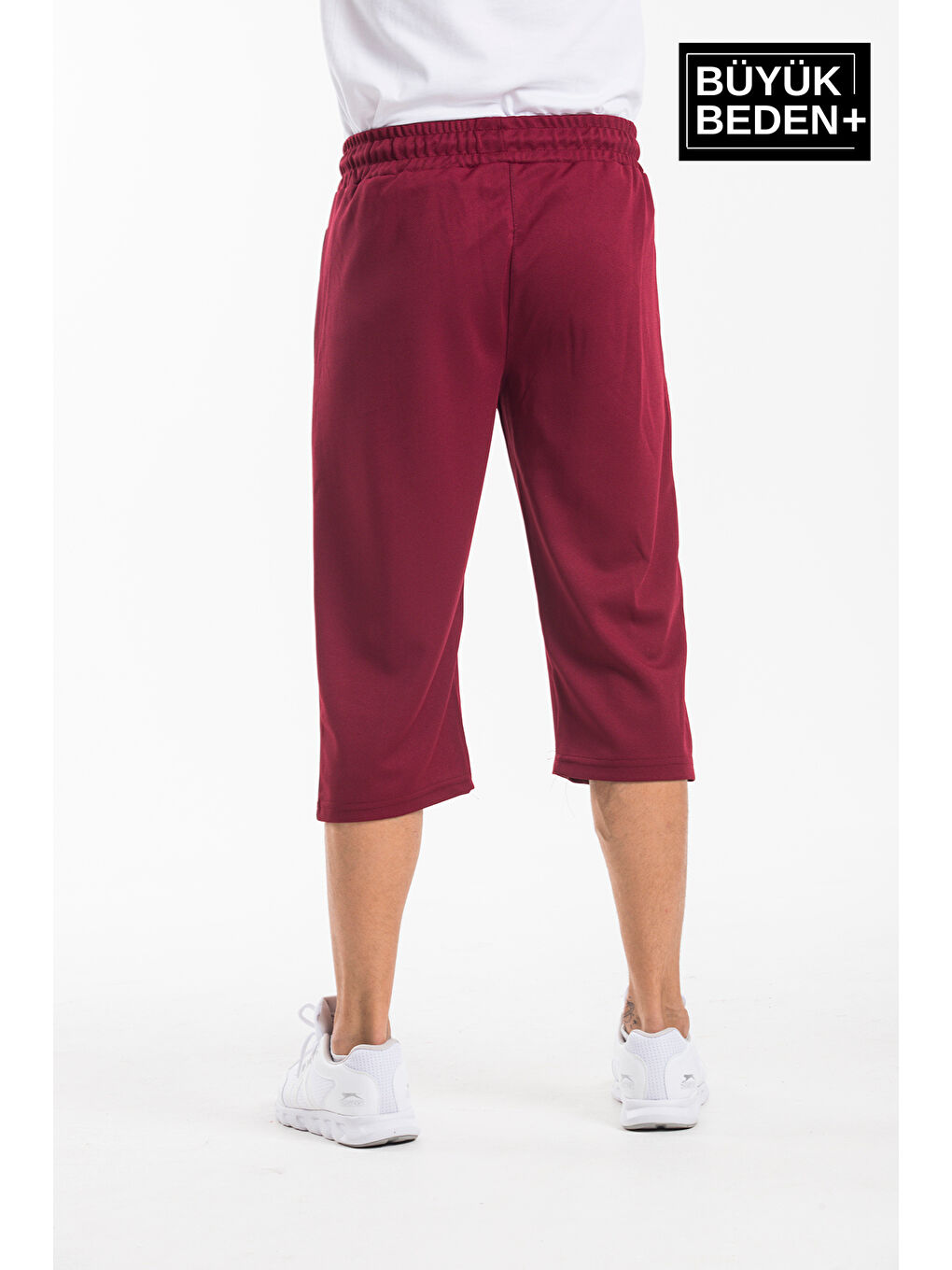 Bordo Erkek  N.Brooklyn Baskılı Slim Fit Kalıp Büyük Beden Şort SPR25BSR089-1