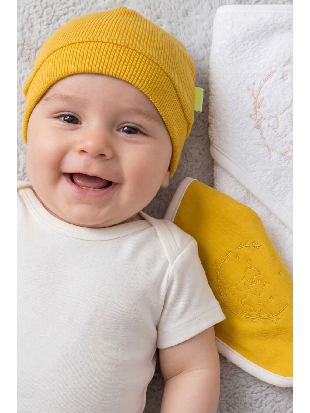 Sarı Organik %100 Pamuklu 8'li Hastane Çıkışı OEKO-TEX Sertifikalı-2