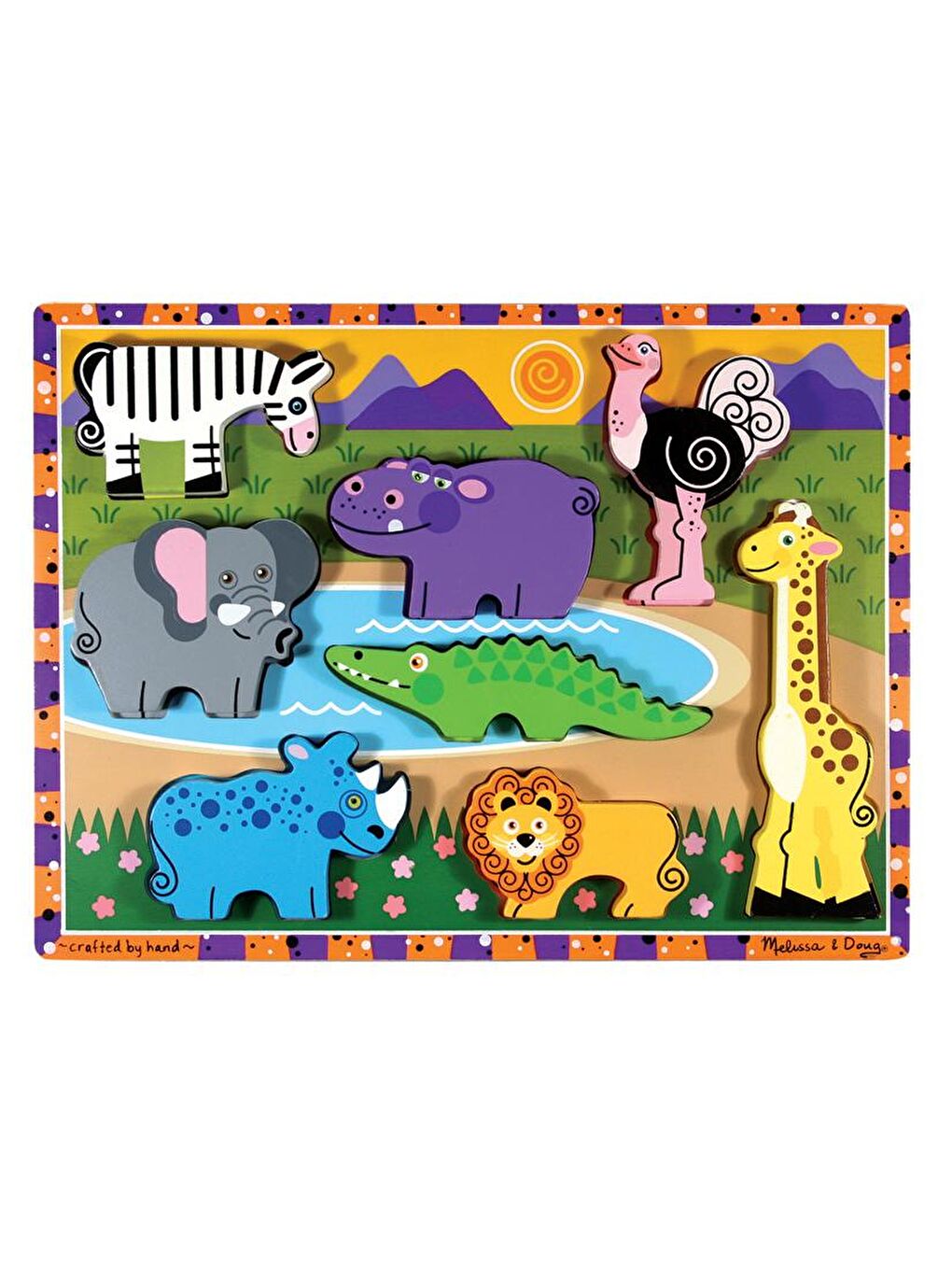 Melissa and Doug Karışık Ahşap Tombul Yapboz - Safari - 3