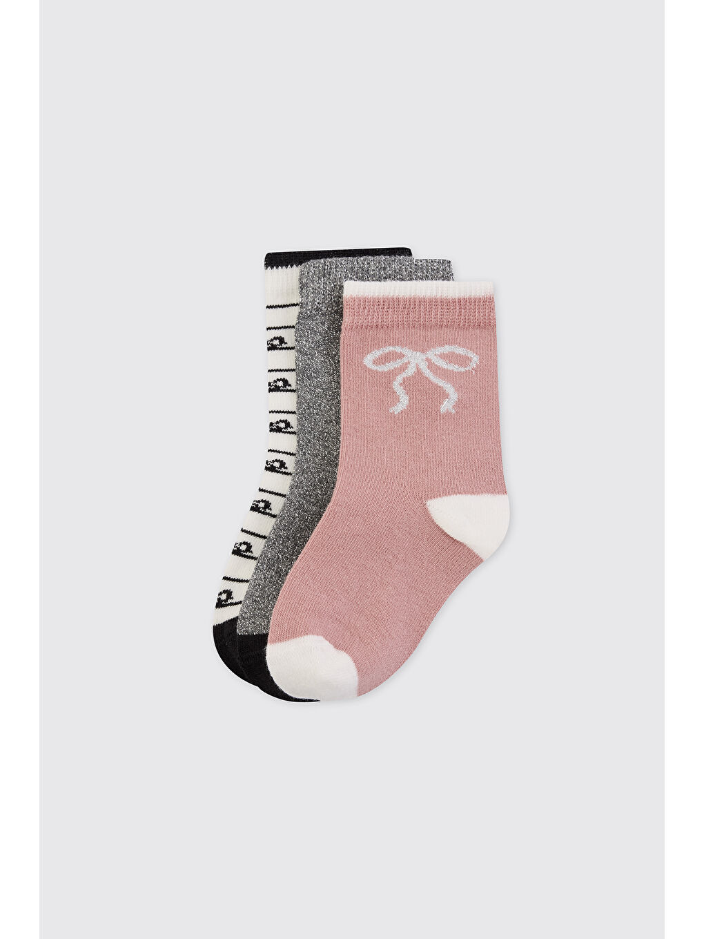Karışık Kız Çocuk 3'lü Soket Çorap-1