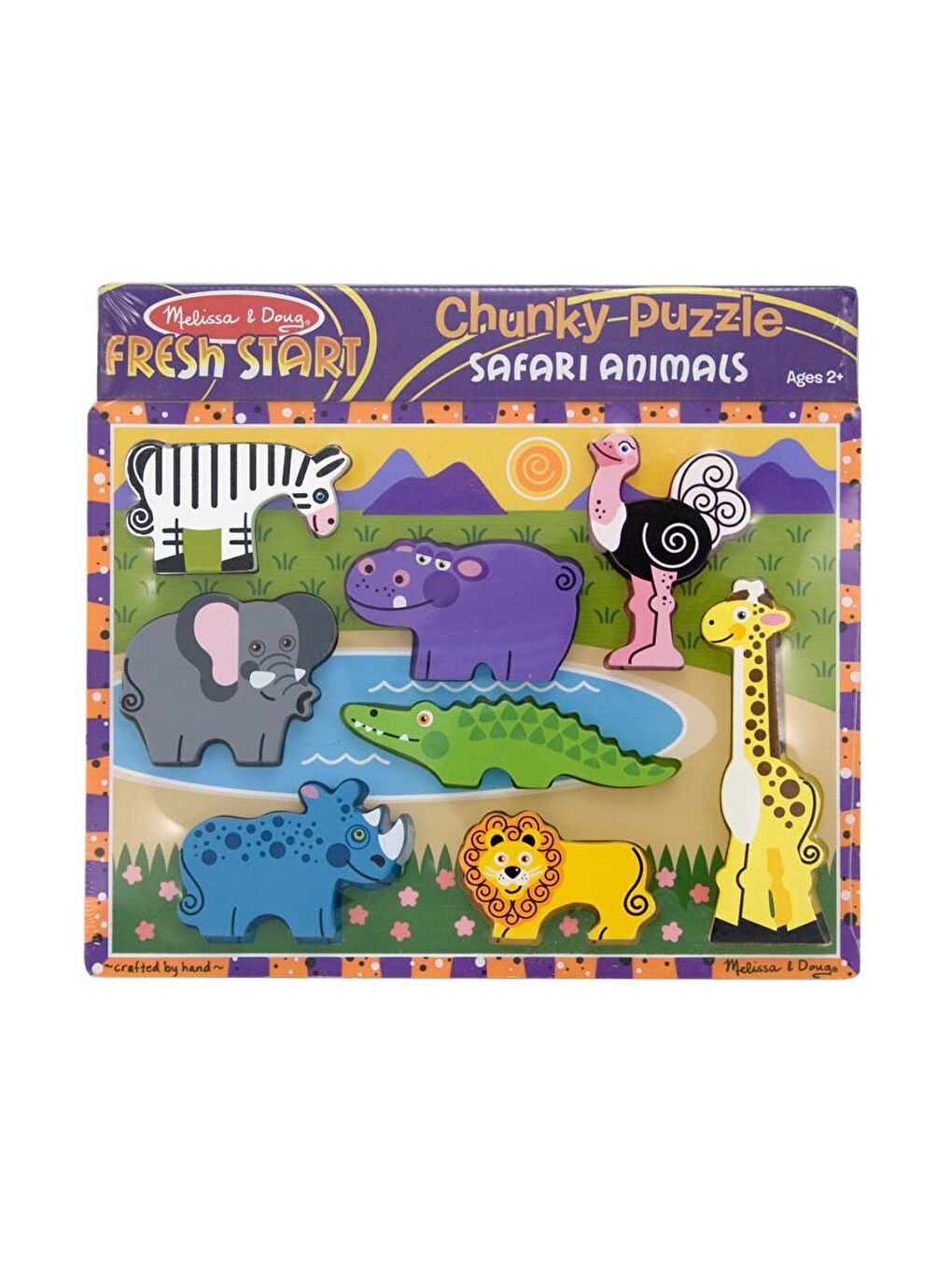 Melissa and Doug Karışık Ahşap Tombul Yapboz - Safari - 2