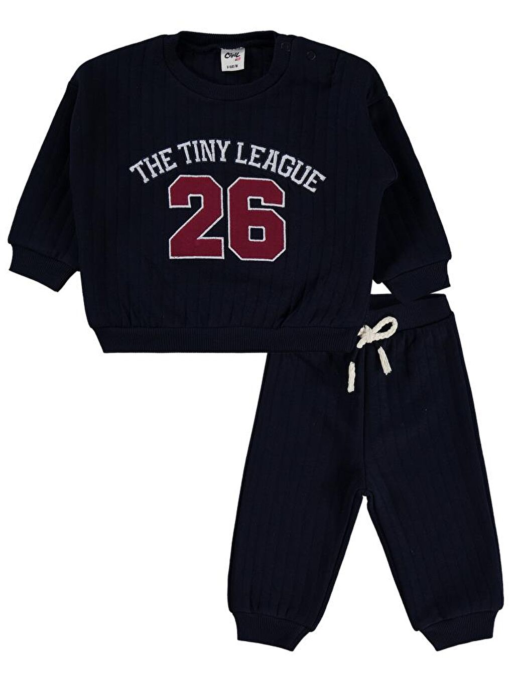 Lacivert Baby The Tıny League Nakışlı 6-18 Ay Takım-2