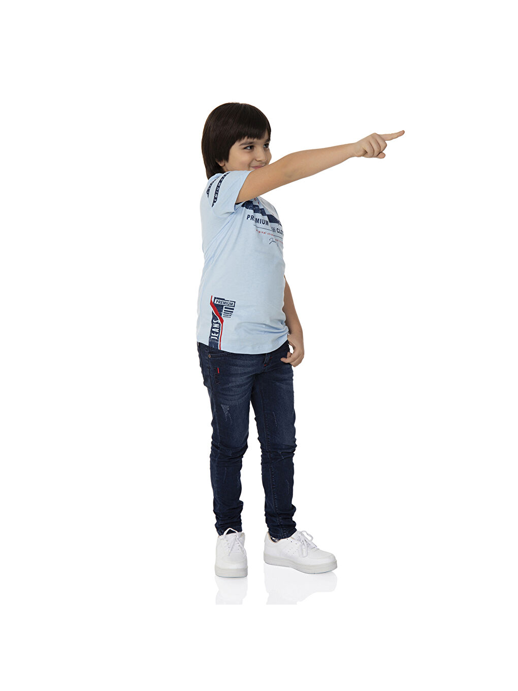 Toontoykids Mavi Erkek Çocuk T-Shirt Ön Ve Kol Baskı - 2