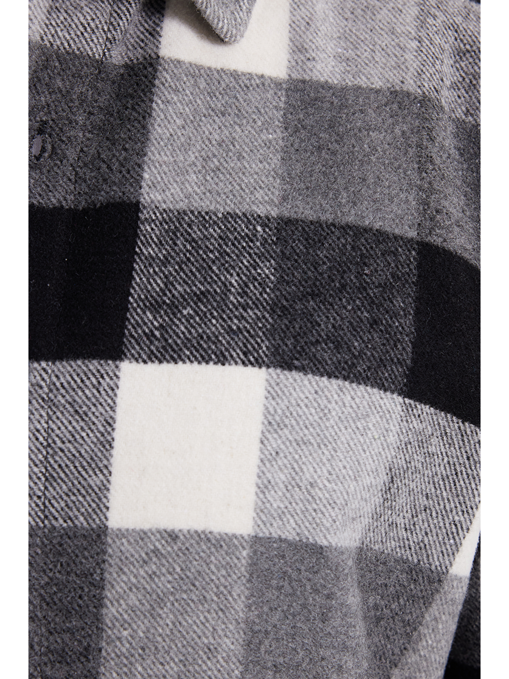 Gri Erkek Slim Fit Dar Kesim Kareli Kışlık Oduncu Gömlek-4