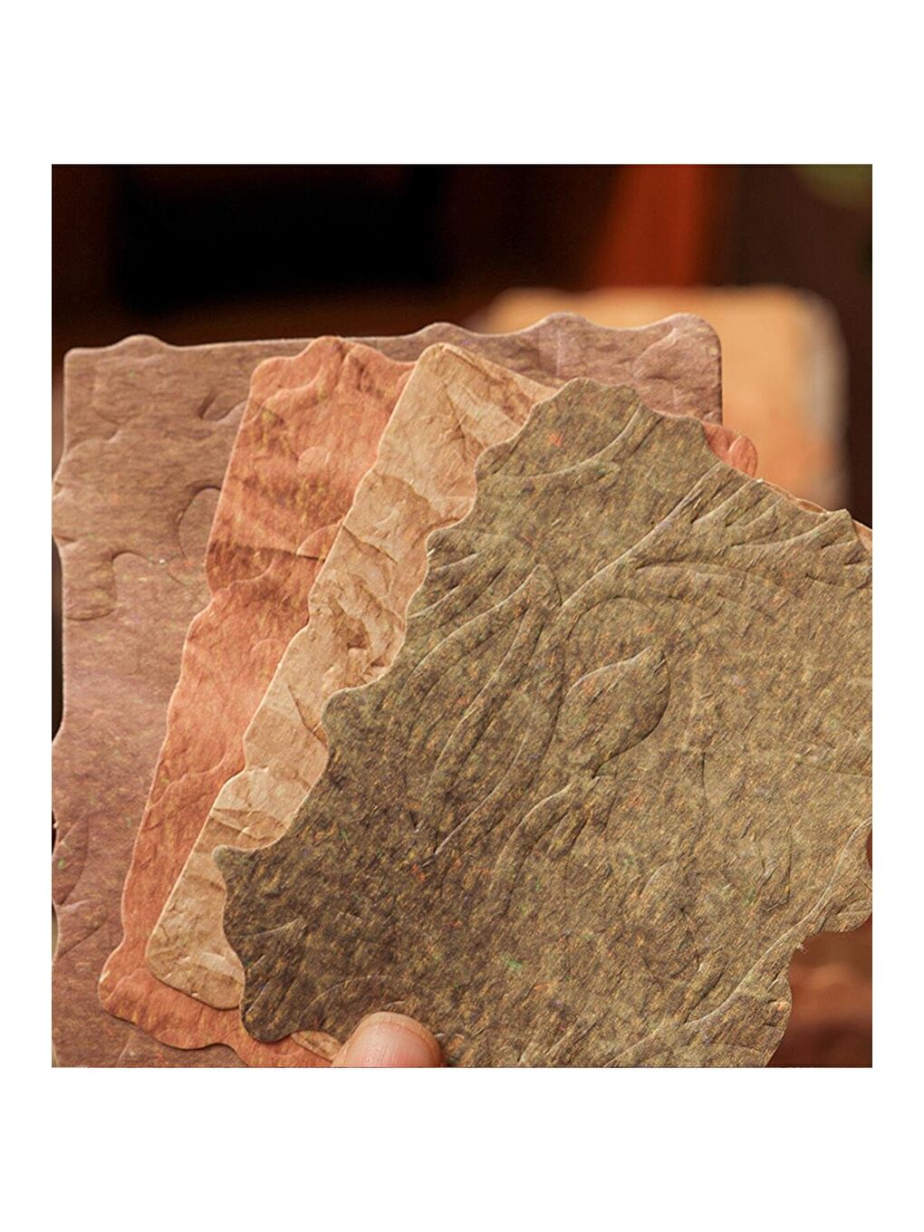 Vintage Doku Tasarımlı Scrapbook Kağıt Seti (28 Parça)-1