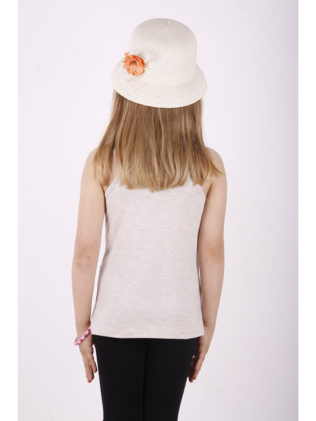 Bej Kız Çocuk Grateful Nakışlı Atlet-2