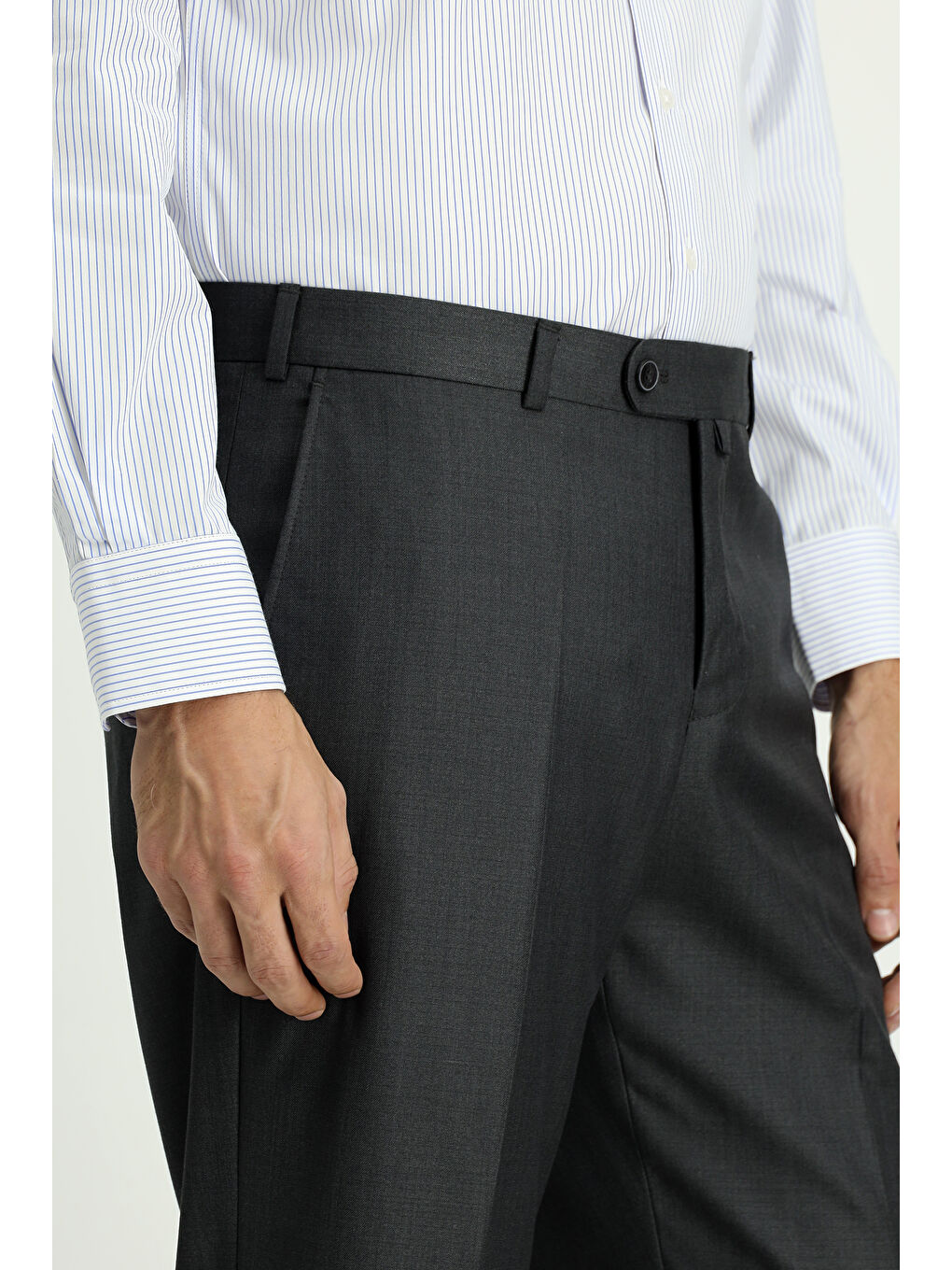 Antrasit Klasik Kumaş Pantolon-2