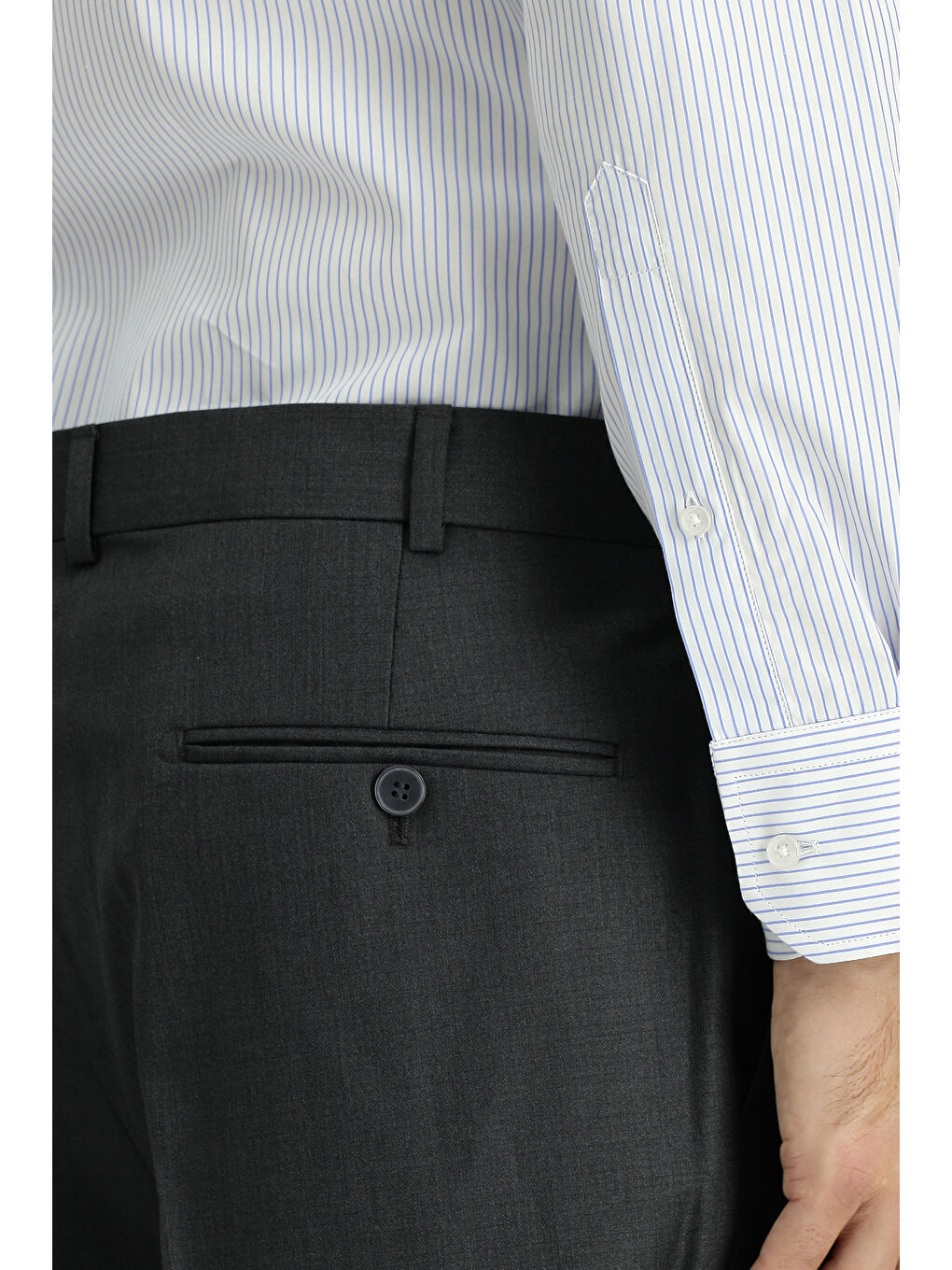 Antrasit Klasik Kumaş Pantolon-4