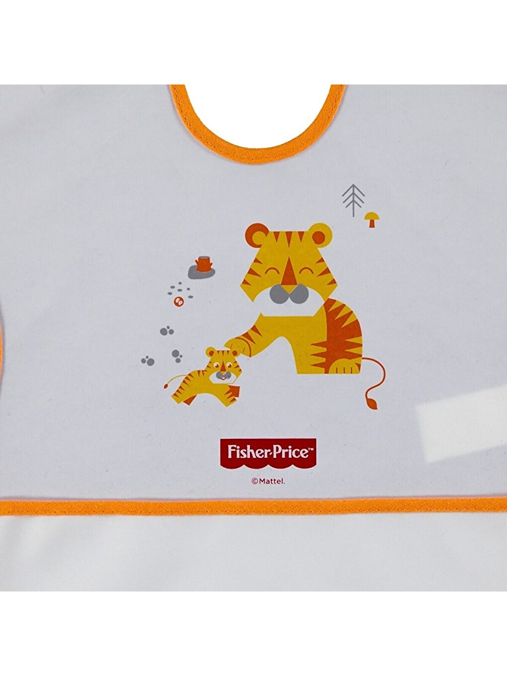 Poli Yarım Kollu Bebek Mama Önlüğü Aslan-1