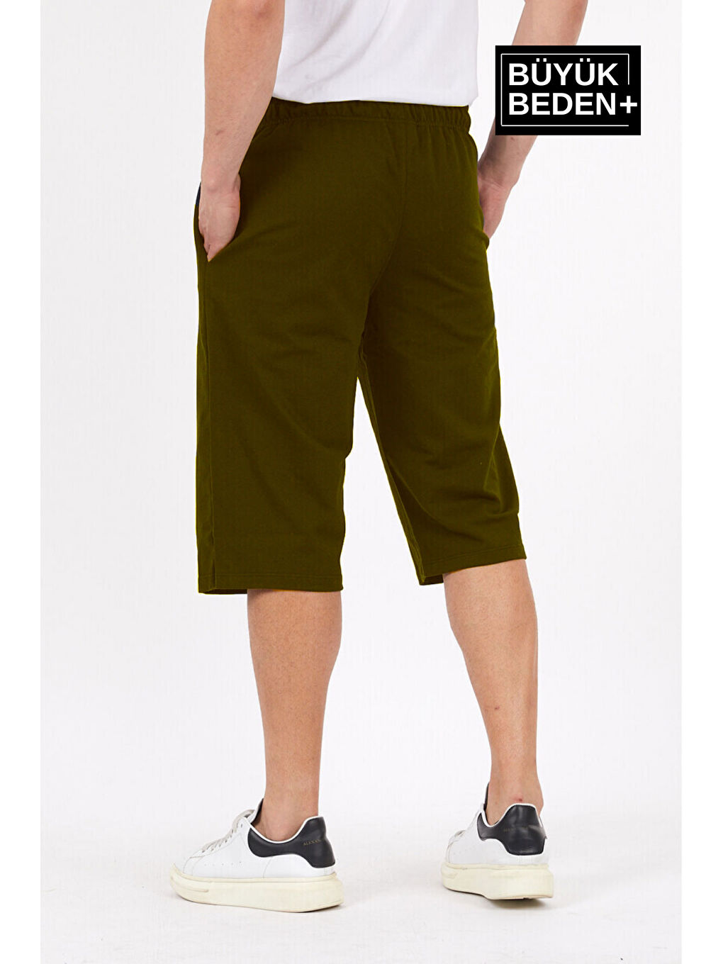 Haki Erkek  N.Brooklyn Baskılı Slim Fit Kalıp Büyük Beden Şort SPR25BSR089-1