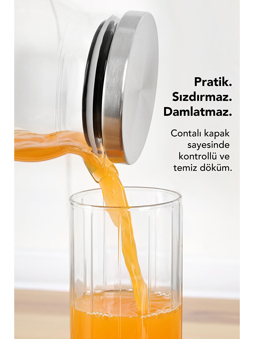 Renksiz 1,8 Litre Borosilikat Cam Sürahi-2