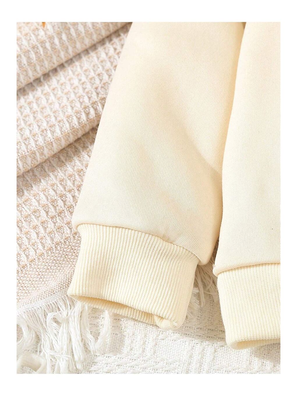 Kahverengi İki Parça Çocuk İspanyol Pantolon ve Baskılı Sweat-1