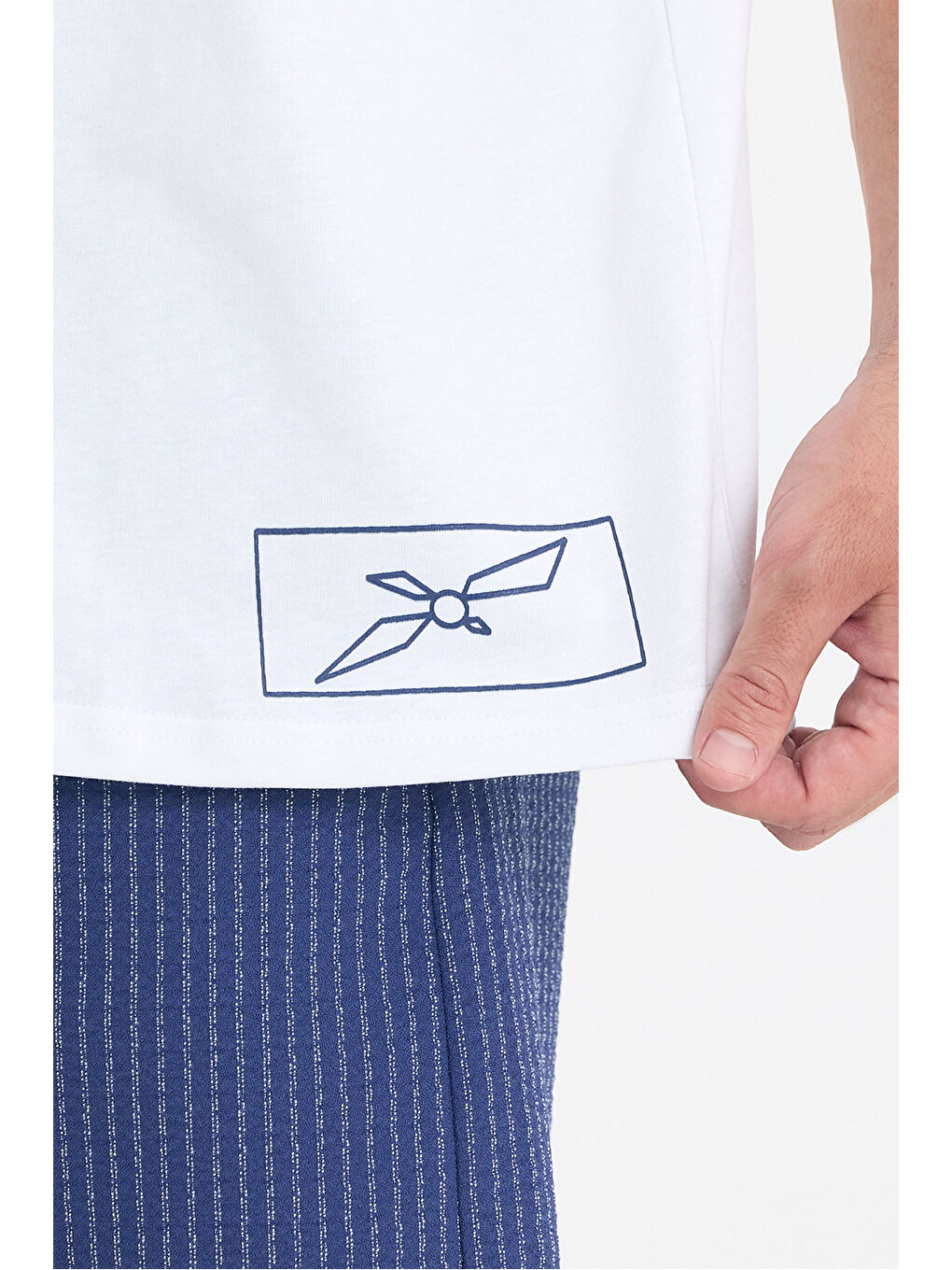 Erkek Relaxed 005 Oversize Beyaz T-Shirt-3