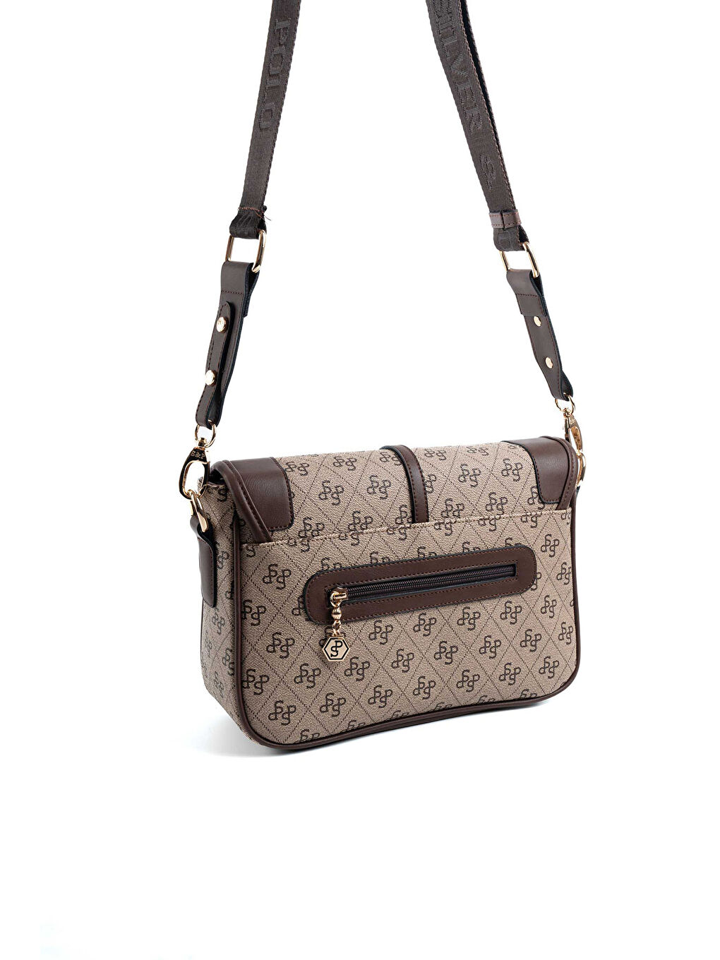 Bej Kadın SP1182-M178 SILVER POLO Çapraz Çanta Koyubej-Kahve-3