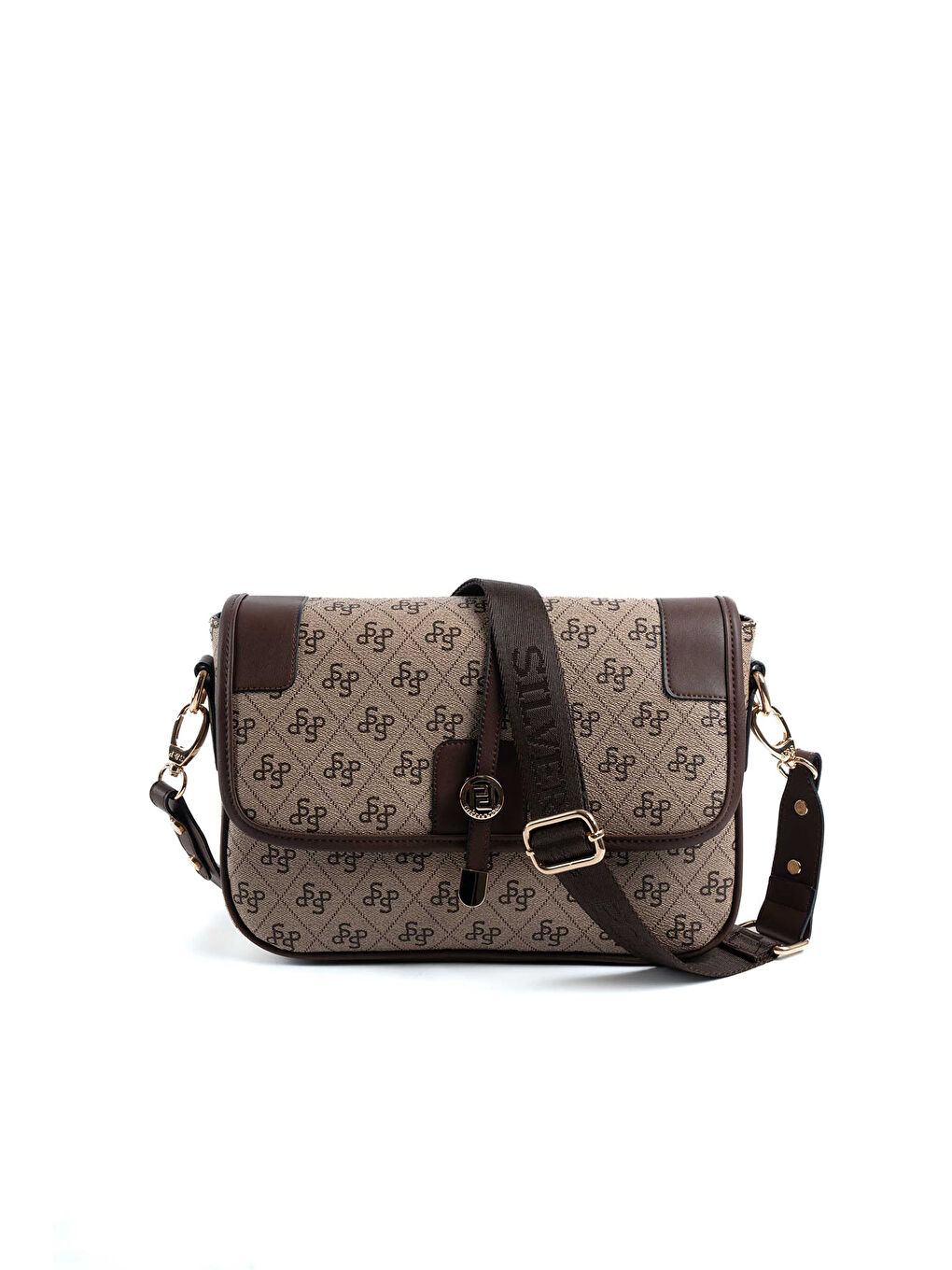 Bej Kadın SP1182-M178 SILVER POLO Çapraz Çanta Koyubej-Kahve-4