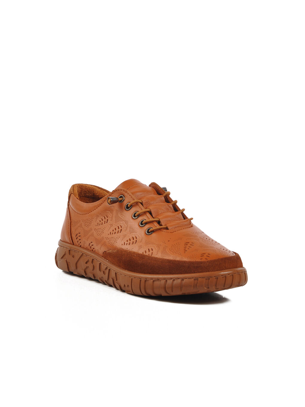 Kahverengi Taba Süet Hakiki Deri Kadın Casual Ayakkabı 1049-1 Z-2