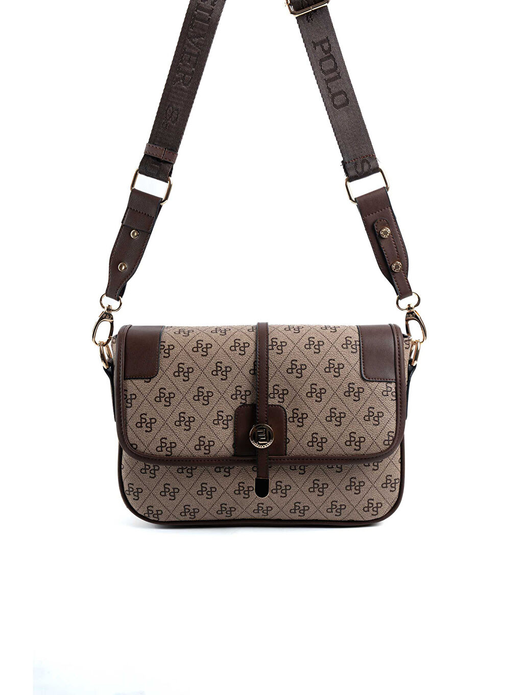 Bej Kadın SP1182-M178 SILVER POLO Çapraz Çanta Koyubej-Kahve-6