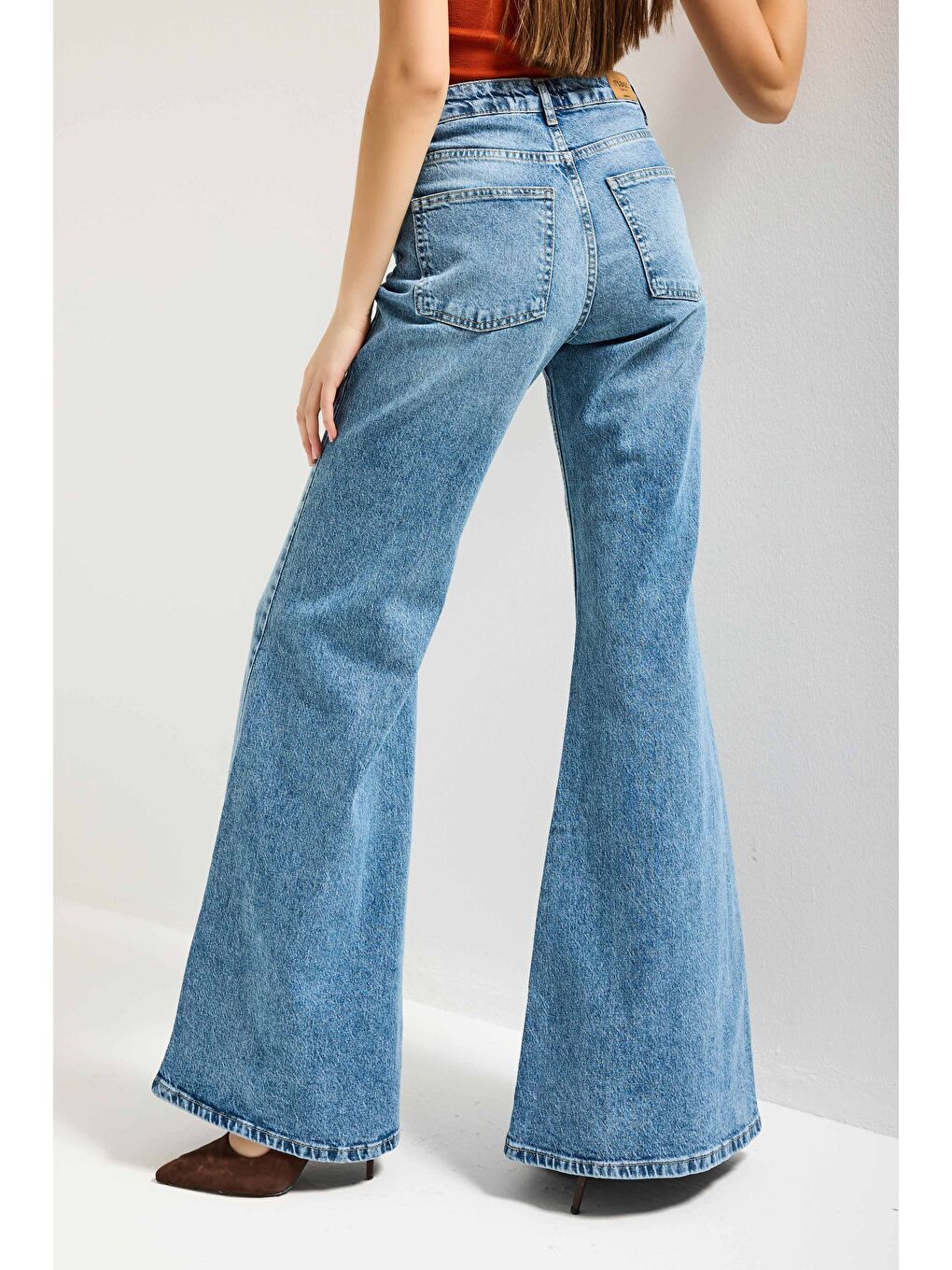 Kadın Mavi 4s6-4 Flare Fit Komfort Kumaş Denim Jean-2