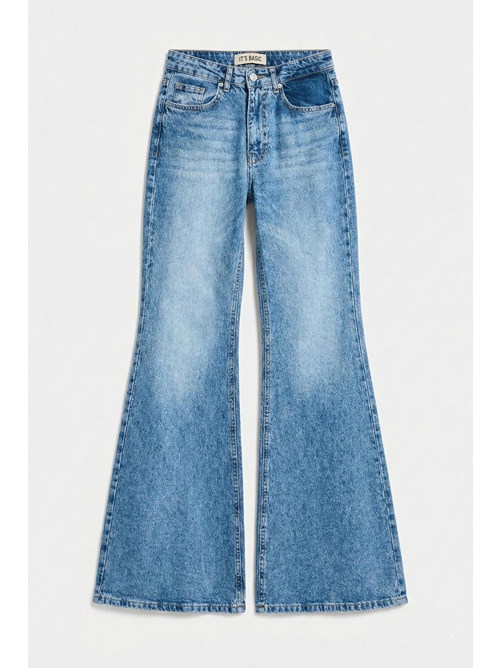 Kadın Mavi 4s6-4 Flare Fit Komfort Kumaş Denim Jean-3