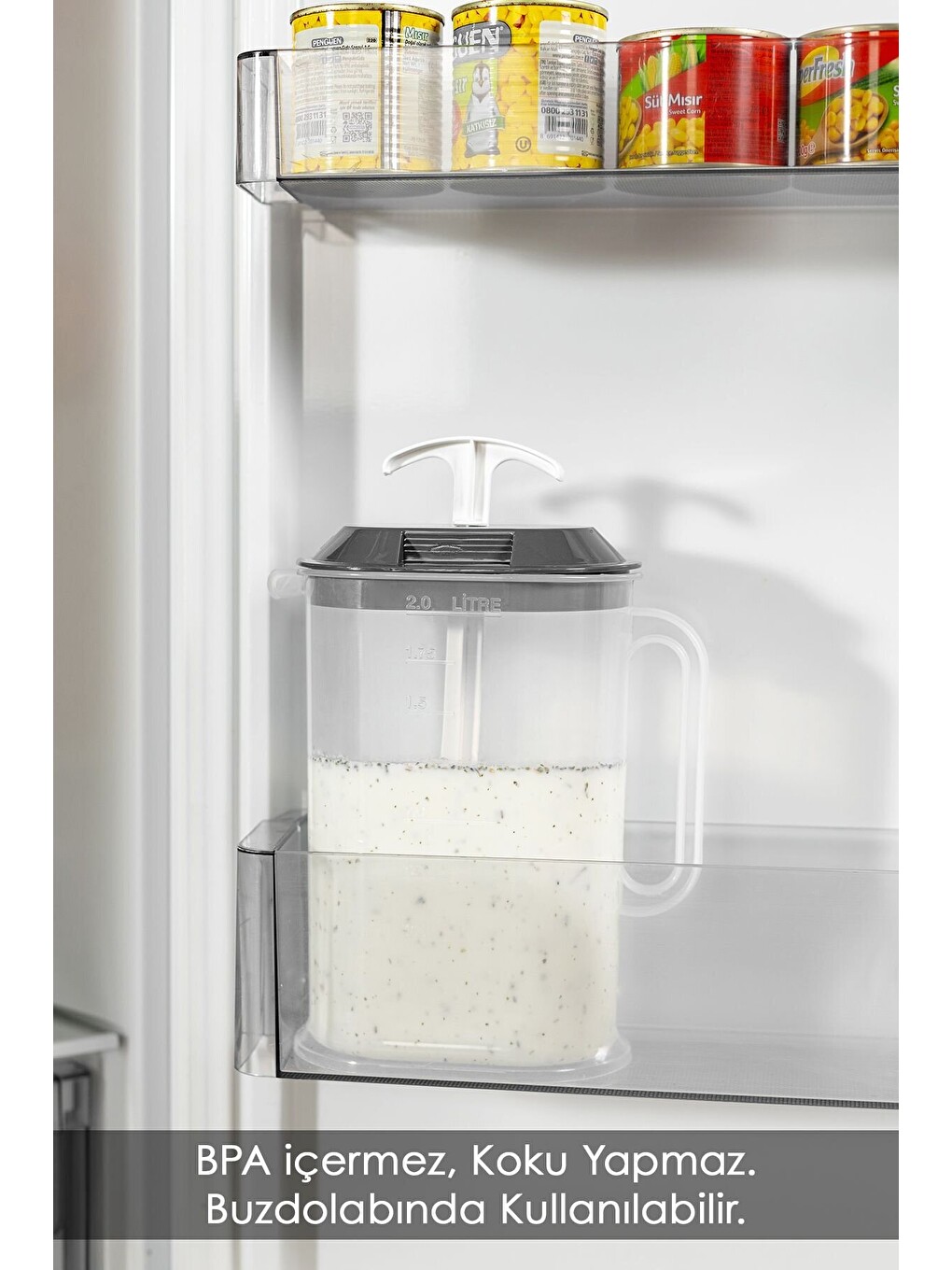 Gri Ayran Sürahisi, Kendinden Çırpmalı Yayık, Ayran Sürahisi Bpa-4