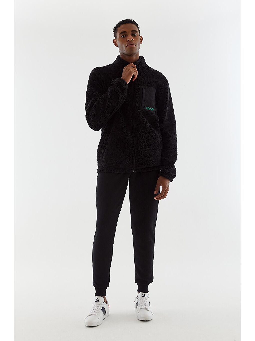 Siyah Erkek Fermuarlı Sweatshirt Hırka-4