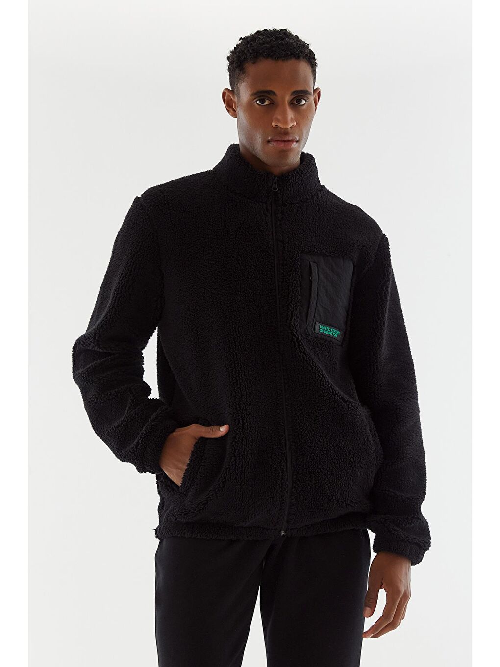 Siyah Erkek Fermuarlı Sweatshirt Hırka-6