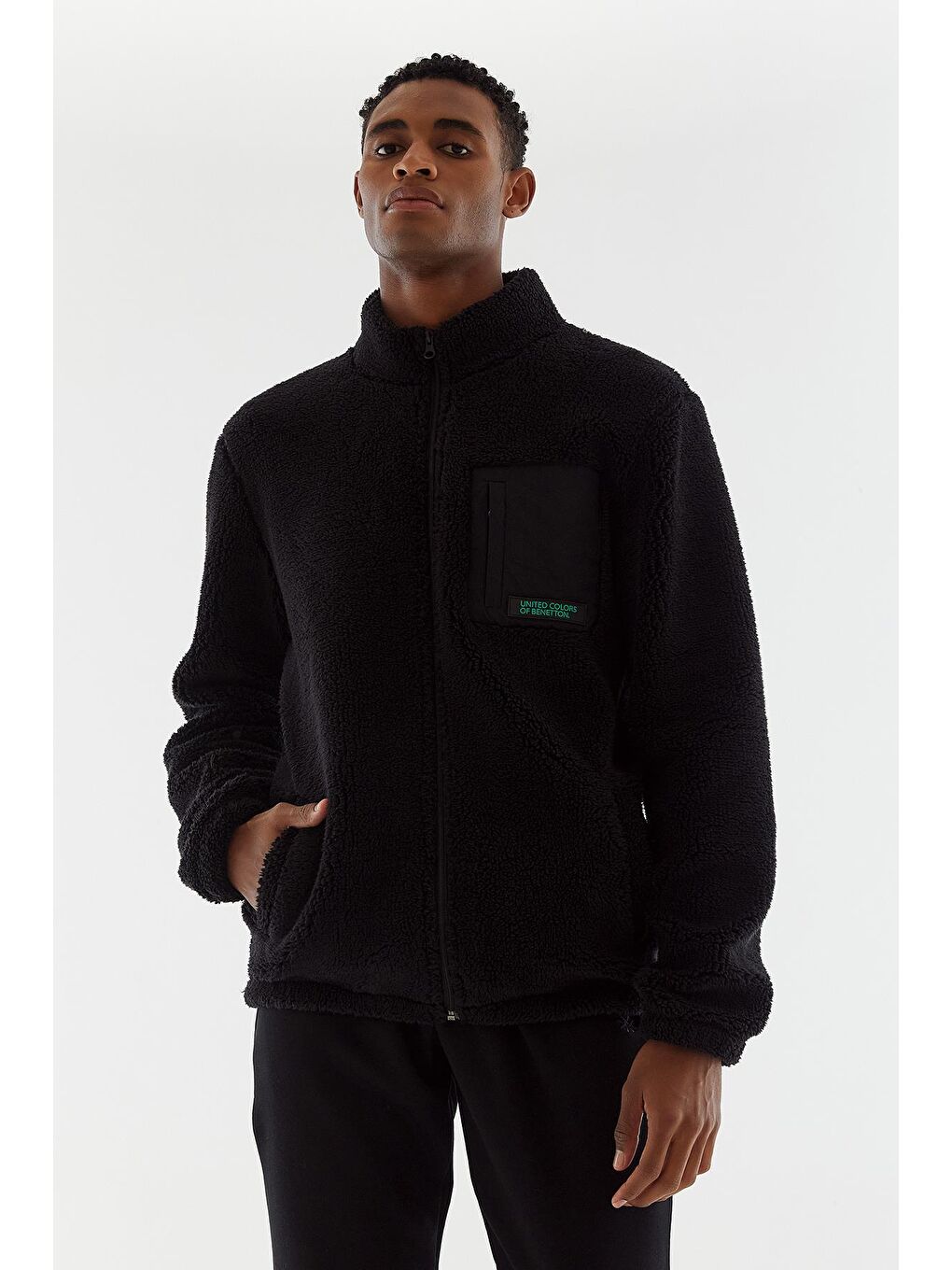 Siyah Erkek Fermuarlı Sweatshirt Hırka-7