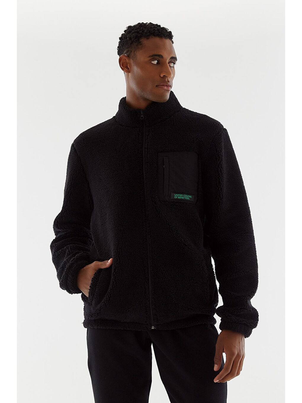 Siyah Erkek Fermuarlı Sweatshirt Hırka-8