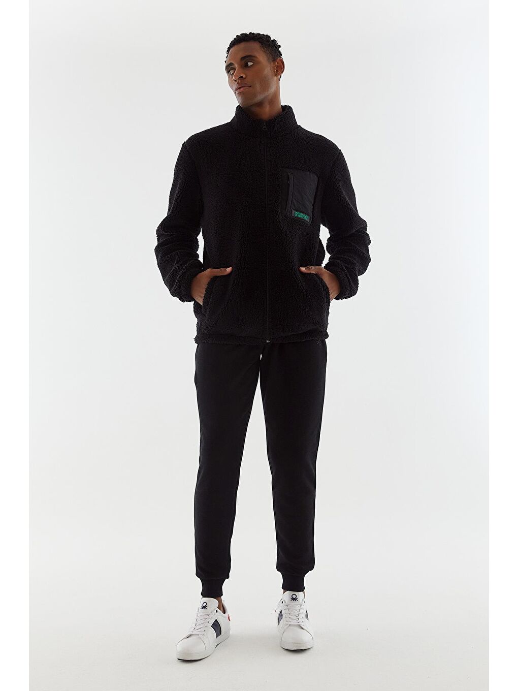 Siyah Erkek Fermuarlı Sweatshirt Hırka-9