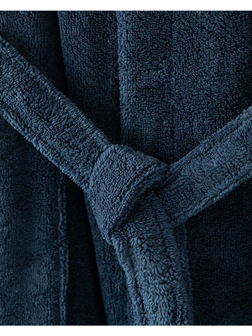 Softy Triga  100 Pamuklu Kapüşonlu Bornoz Lacivert-2