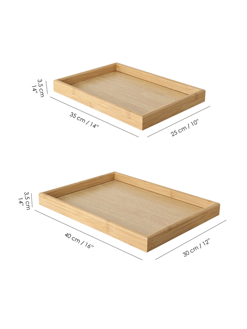 Bej 2'li Dikdörtgen Tepsi Seti-6