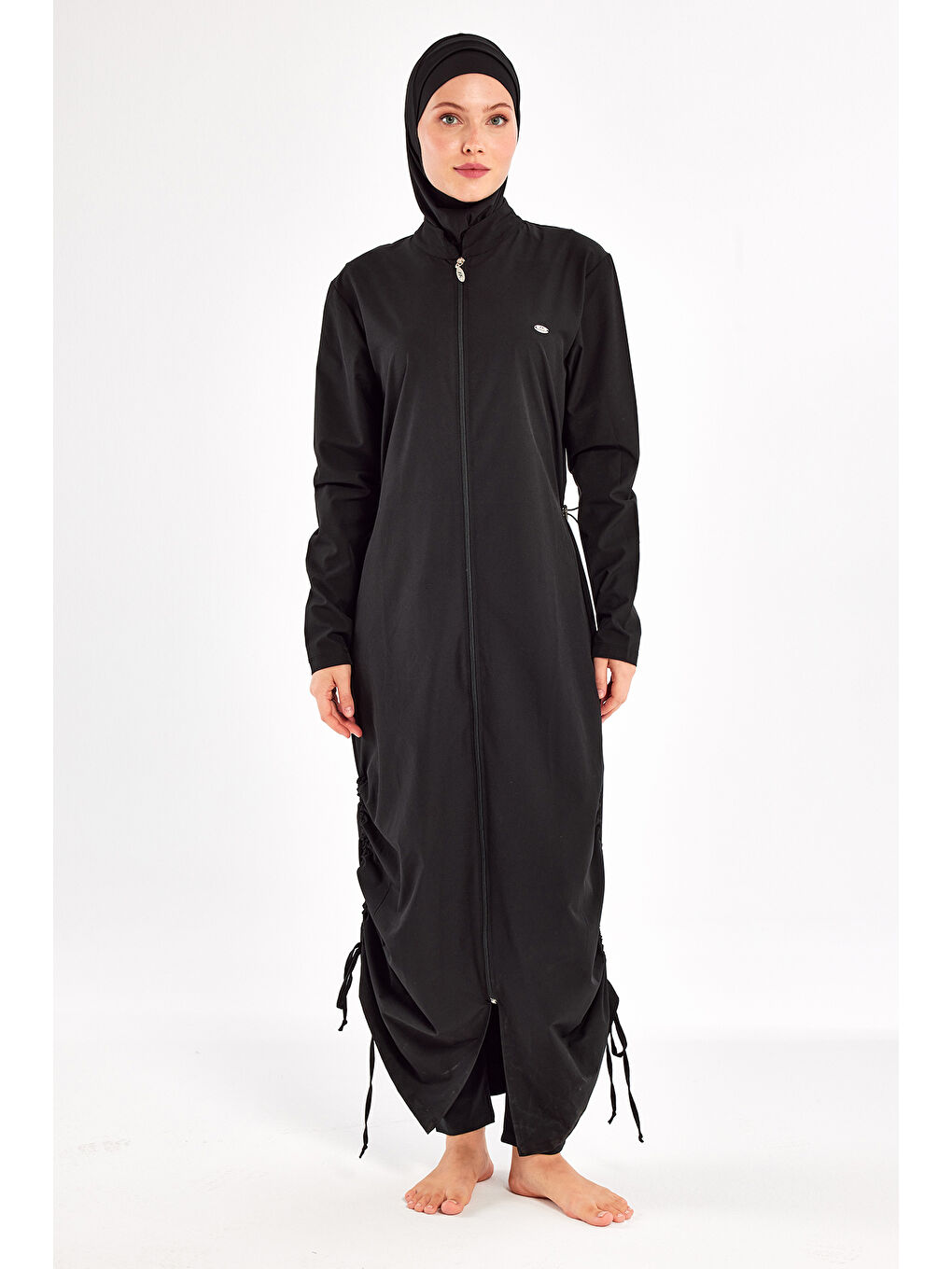 Uzun Tam Boy Tam Kapalı Tesettür Mayo 1232 Siyah05-2