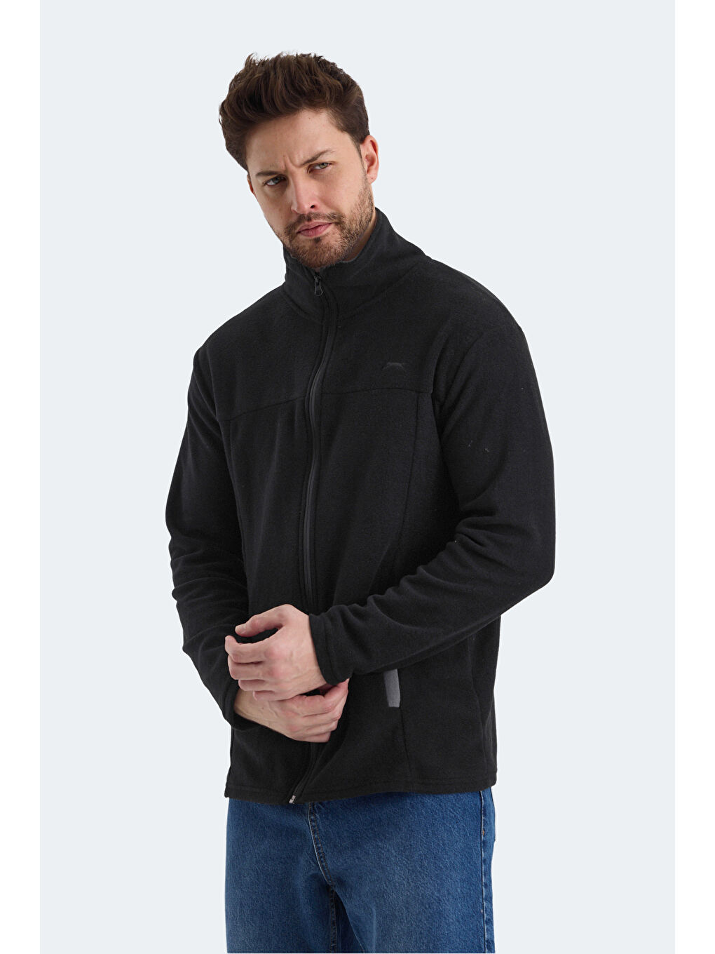 SAFRANO I Erkek Fermuarlı Sweatshirt Siyah-5