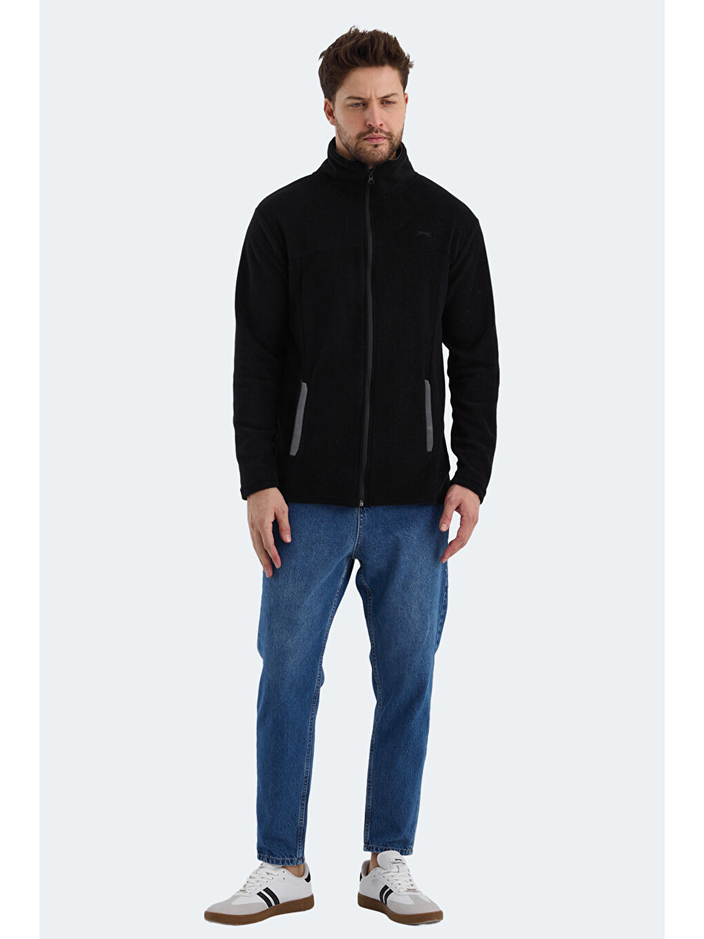 SAFRANO I Erkek Fermuarlı Sweatshirt Siyah-6