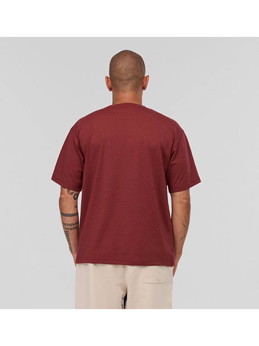 Bordo Csc M Label Chest Graphic Tee Erkek Tişört CS0470-1